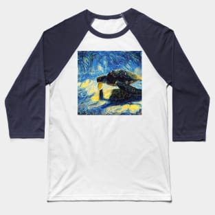 Cute turtle painting (sea turtle, ocean, sea and beach) Baseball T-Shirt